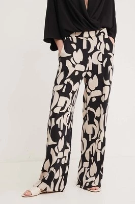 Joseph Ribkoff spodnie damskie kolor czarny szerokie high waist 241097