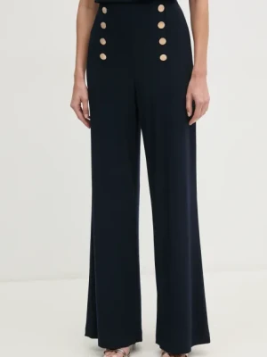 Joseph Ribkoff spodnie damskie kolor granatowy szerokie high waist 251028