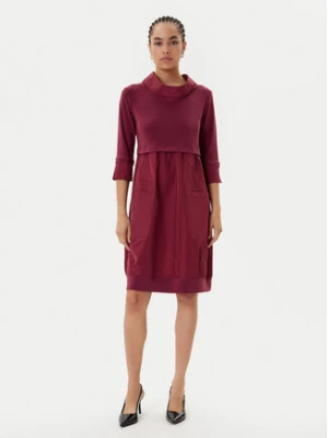 Joseph Ribkoff Sukienka codzienna 173444F25 Bordowy Regular Fit