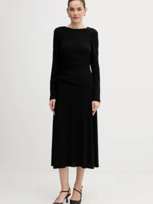 Joseph Ribkoff sukienka kolor czarny midi rozkloszowana 254082