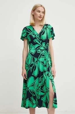 Joseph Ribkoff sukienka kolor zielony midi rozkloszowana 241052