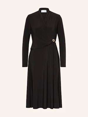 Joseph Ribkoff Sukienka Z Dżerseju W Stylu Kopertowym Z Rękawem 3/4 schwarz