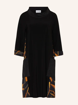 Joseph Ribkoff Sukienka Z Mieszanki Materiałów Z Rękawami 3/4 schwarz