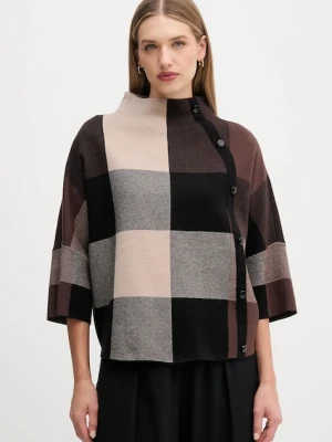 Joseph Ribkoff sweter damski kolor brązowy z półgolfem 254976