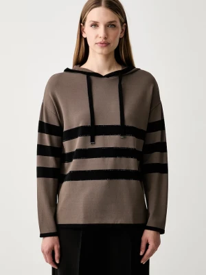Joseph Ribkoff sweter damski z wiskozą brązowy