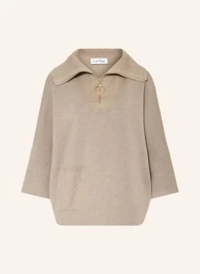 Joseph Ribkoff Sweter Typu Troyer Z Rękawem 3/4 beige