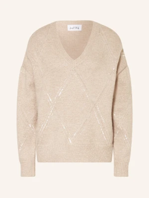 Joseph Ribkoff Sweter Z Cekinami beige