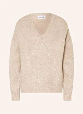 Joseph Ribkoff Sweter Z Cekinami beige