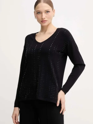 Joseph Ribkoff sweter z dodatkiem jedwabiu damski kolor czarny lekki 254966