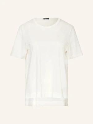 Joseph T-Shirt Habotai Z Mieszanki Materiałów beige