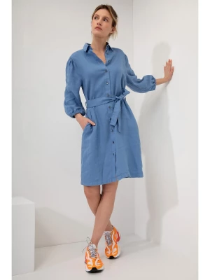 Josephine & Co Lniana sukienka "Giulio" w kolorze niebieskim rozmiar: 36
