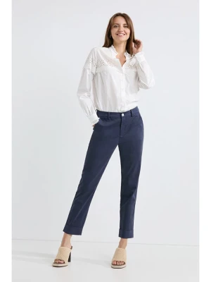 Josephine & Co Spodnie chino "Les" w kolorze granatowym rozmiar: 40