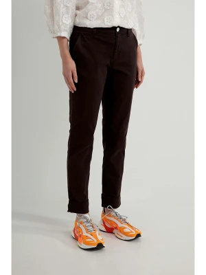 Josephine & Co Spodnie "Les pants" w kolorze ciemnobrązowym rozmiar: 34
