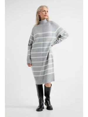 Josephine & Co Sukienka "Anika" w kolorze jasnoszaro-białym rozmiar: XXL