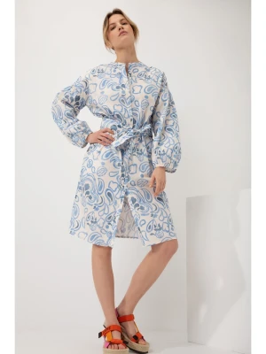 Josephine & Co Sukienka "Geike" w kolorze niebiesko-białym rozmiar: 34