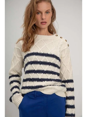 Josephine & Co Sweter "Soof" w kolorze białym rozmiar: M