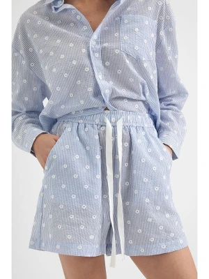 Josephine & Co Szorty "Douwe" w kolorze błękitno-białym rozmiar: 42