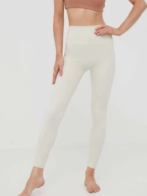 Joy in me legginsy do jogi Oneness Bond kolor beżowy gładkie Oneness Bond 7/8 JOYINME