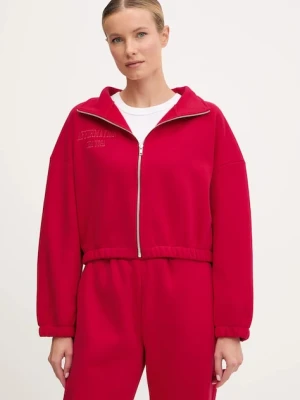 JOYINME bluza do jogi Zip Flow damska kolor czerwony gładka Zip.Flow