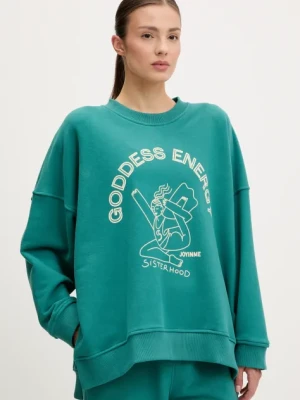 JOYINME bluza Kind Goddess Energy damska kolor zielony z nadrukiem Kind Goddess Energy