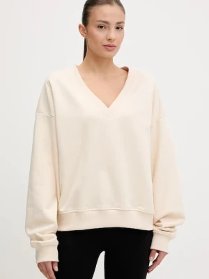JOYINME bluza sportowa V-Essence damska kolor beżowy gładka V-Essence