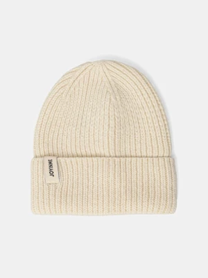 JOYINME czapka wełniana Warm Thoughts kolor beżowy z grubej dzianiny wełniana Warm Thoughts