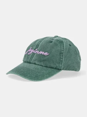 JOYINME czapka z daszkiem jeansowa Radiance kolor zielony z aplikacją Radiance