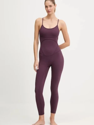 JOYINME kombinezon do jogi Flow One kolor fioletowy z dekoltem okrągłym Flow.One