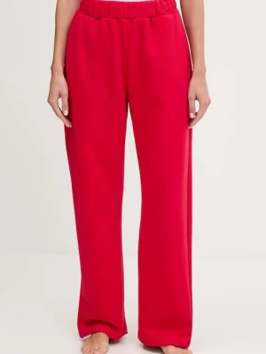JOYINME spodnie dresowe Evolve damskie kolor czerwony gładkie Evolve