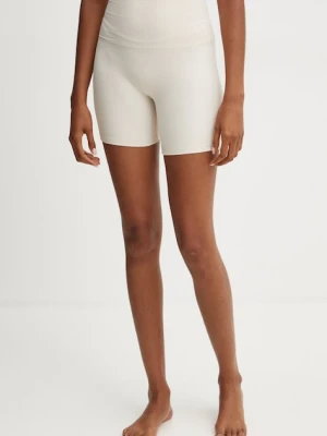 JOYINME szorty do jogi Movement kolor beżowy gładkie high waist Szorty.Movement