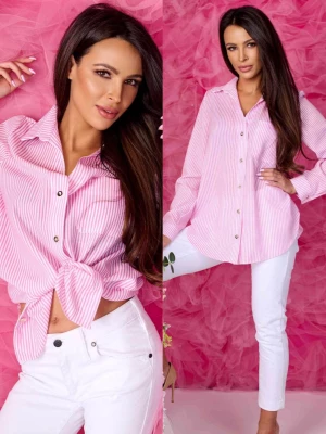 Judi koszula w różowo-białe paski PERFE