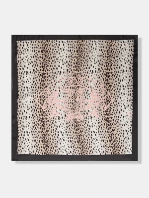 Juicy Couture apaszka Foulard damska kolor beżowy wzorzysta AIJFO8613WPO