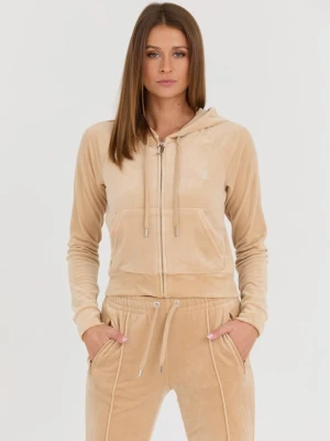 JUICY COUTURE Beżowa damska bluza Madison Hoodie, Rozmiar M