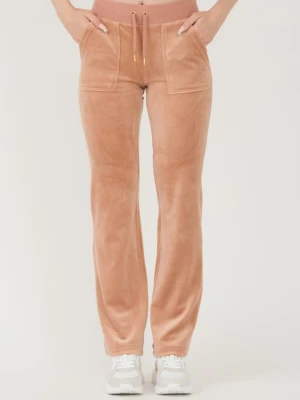 JUICY COUTURE Beżowe damskie spodnie dresowe Del Ray Gold Pocketed Pant, Rozmiar S