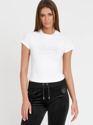 JUICY COUTURE Biały t-shirt Retroshrunken Tee