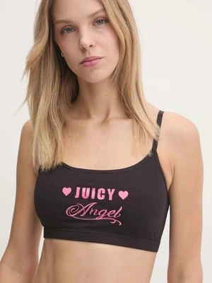 Juicy Couture biustonosz JUICY SLOGAN BRALETTE kolor czarny JCTBT125954