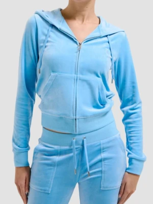 JUICY COUTURE Błękitna damska bluza Robertson Hoodie, Rozmiar M