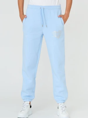 JUICY COUTURE Błękitne damskie spodnie Heart Diamante, Rozmiar S