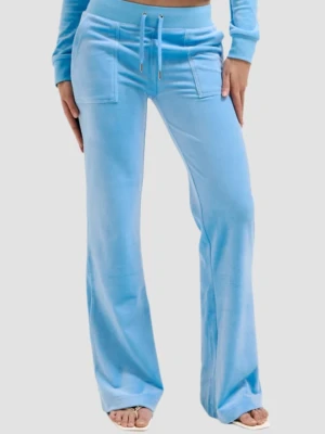 JUICY COUTURE Błękitne spodnie dresowe Del Ray Pocketed Pant