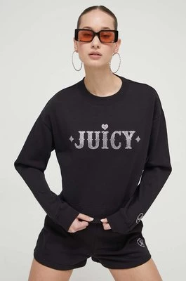 Juicy Couture bluza damska kolor czarny z aplikacją