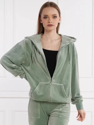 Juicy Couture Bluza HALAN OVERSIZED ZIP THRU HOODIE | Regular Fit