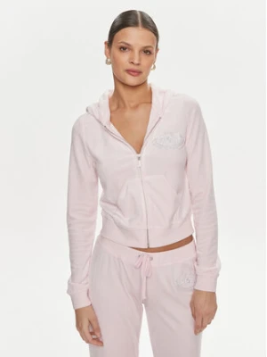 Juicy Couture Bluza Heritage Dog JCBAS223813 Różowy Slim Fit