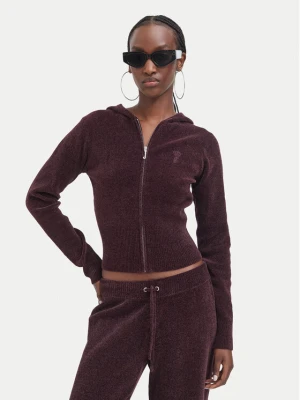 Juicy Couture Bluza JCWEB005 Brązowy ciemny Regular Fit