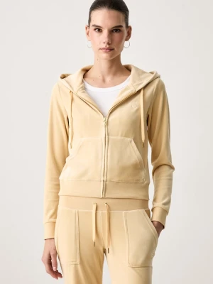 Juicy Couture bluza rozpinana z kapturem damska ROBERTSON GOLD beżowy