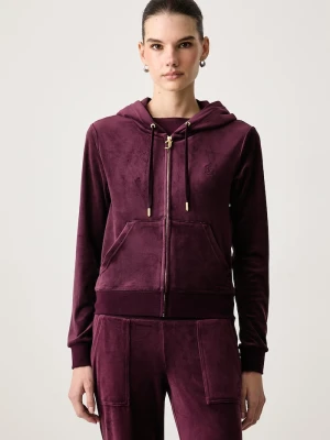 Juicy Couture bluza rozpinana z kapturem damska ROBERTSON GOLD bordowy