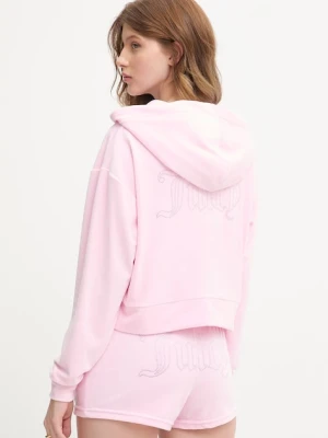 Juicy Couture bluza z kapturem damska welurowa ICCLE HOODIE