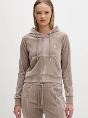 Juicy Couture bluza z kapturem damska welurowa MADISON COL OUT
