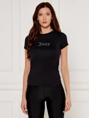 Juicy Couture Bluzka DOT RUCHED | Slim Fit