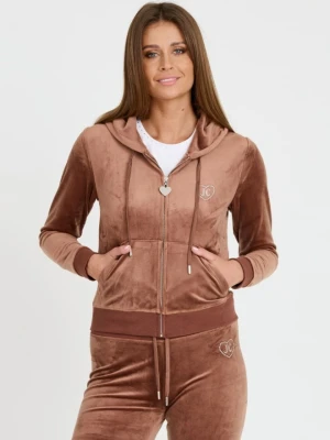 JUICY COUTURE Brązowa damska bluza Rodeo Robertson, Rozmiar M
