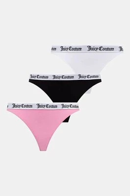 Juicy Couture brazyliany DANA THONG PK 3-pack z bawełny JCLTH224571